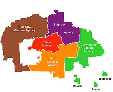 Navajo Nation Agency map